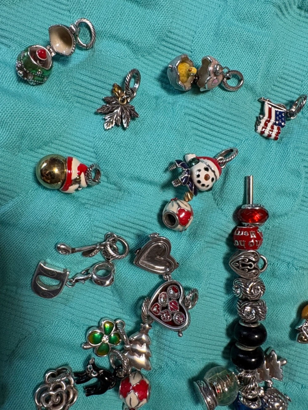 Brighton Charm Bracelet Lot and 20+ earring set plus 60 charms firm thanks. - Picture 14 of 17